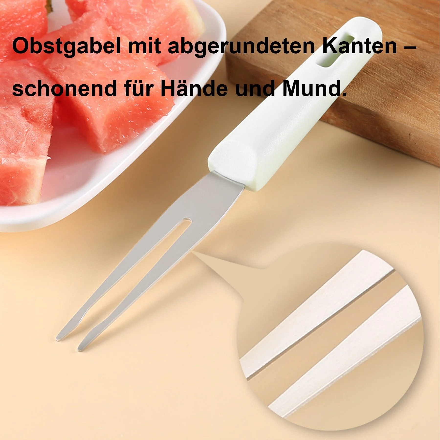 3-in-1 Obst- & Melonenschneider aus Edelstahl – Praktischer Küchenhelfer für Zuhause & unterwegs